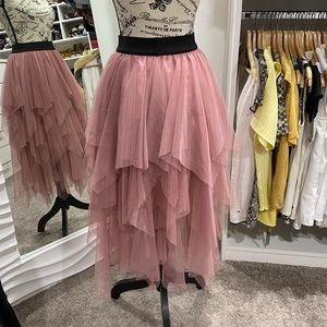 Women’s mid length tutu. Tulle pink.